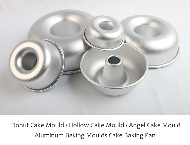 Hollow Chiffon Cake Mold DIY Donut Pan Pudding Mould Baking Tin Ring Anodized Aluminum Alloy