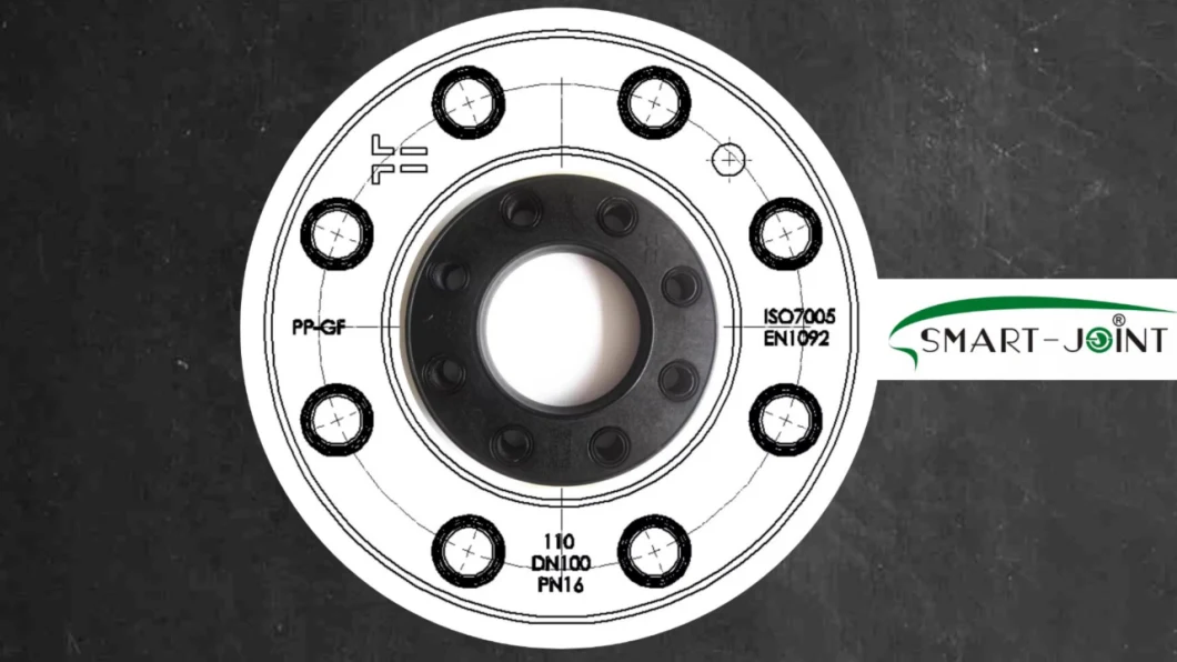 14′ ′ Backing Ring ASME B16.5 Class150, with Steel Insert for Stub End PP-Steel, Black