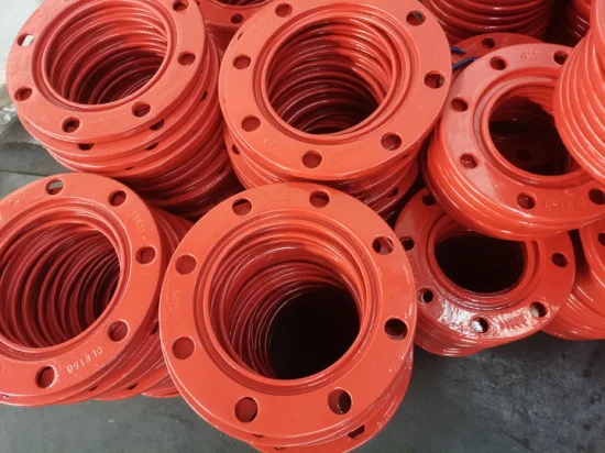 Anéis de suporte de ferro dúctil com adaptadores de flange HDPE